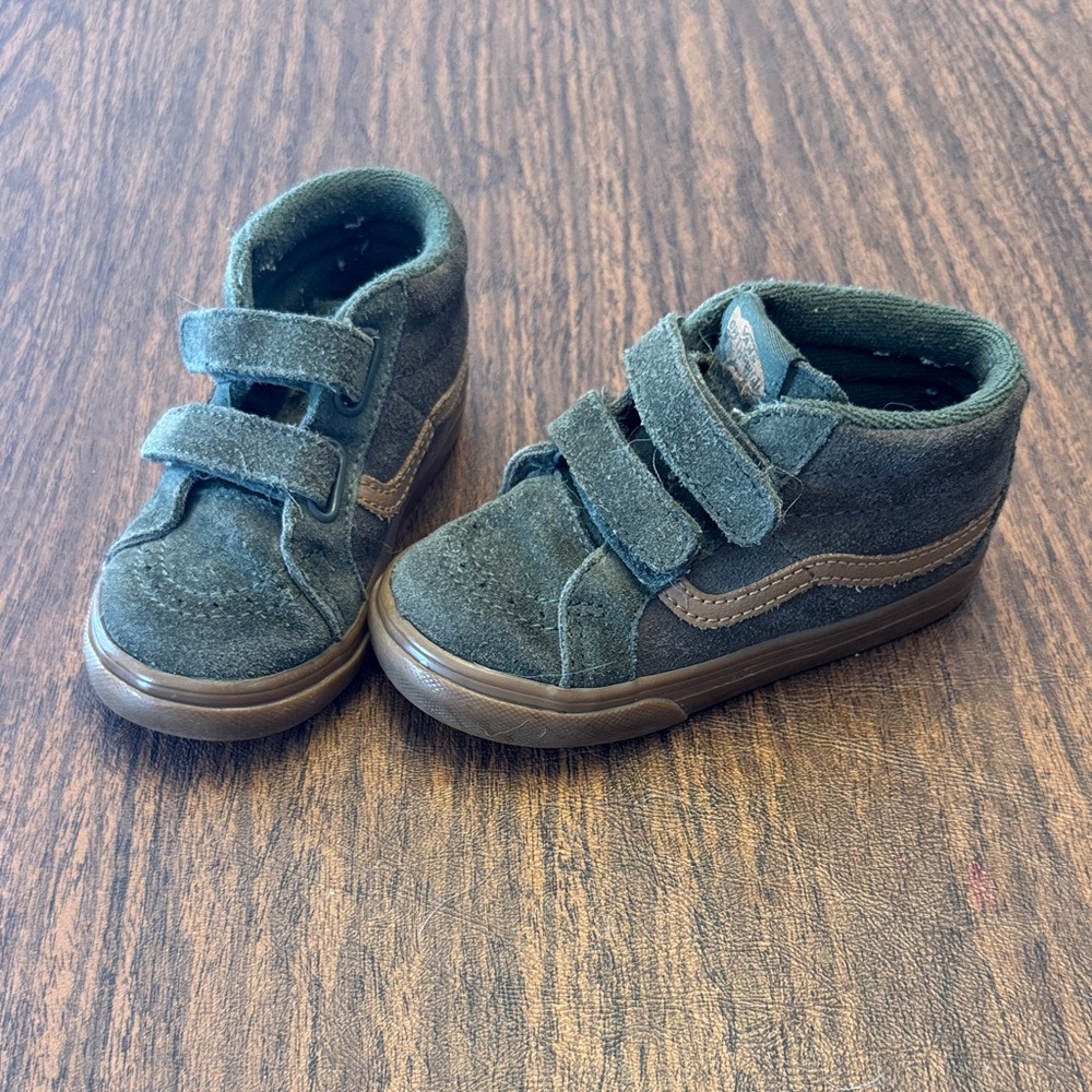 Vans Kids' Forest Green Suede Sneakers